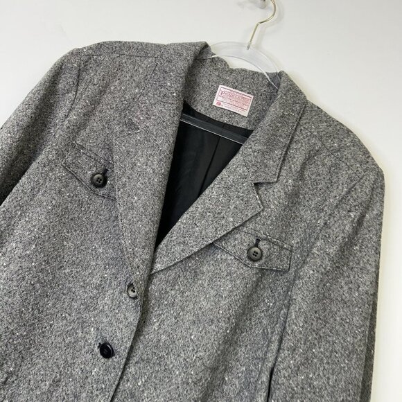 Pendleton Wool Blazer Jacket Womens Size 16 Petite Gray Vintage - Picture 6 of 10